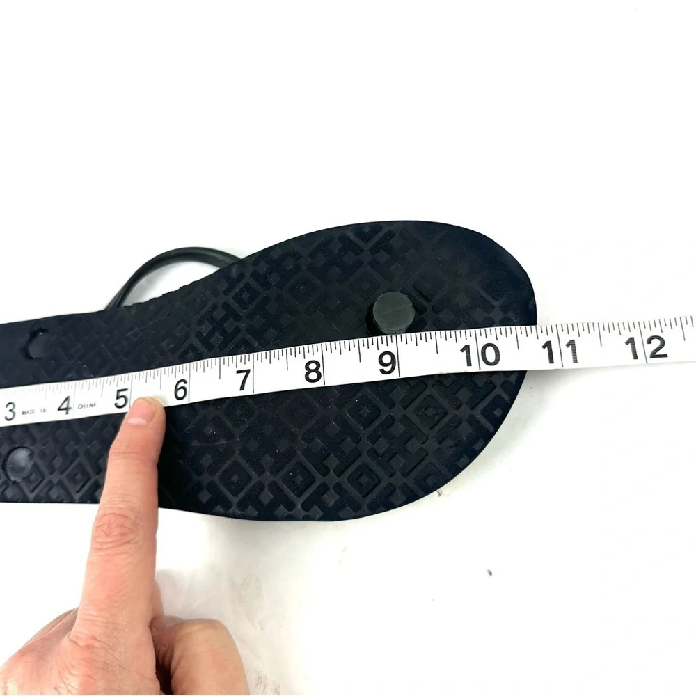 Tory Burch Flip Flop 10.5‎ Rubber Striped Slip On Sandal Womens